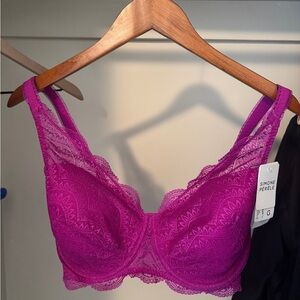 BNWT Simone Perele Pink Lace Underwire Bra